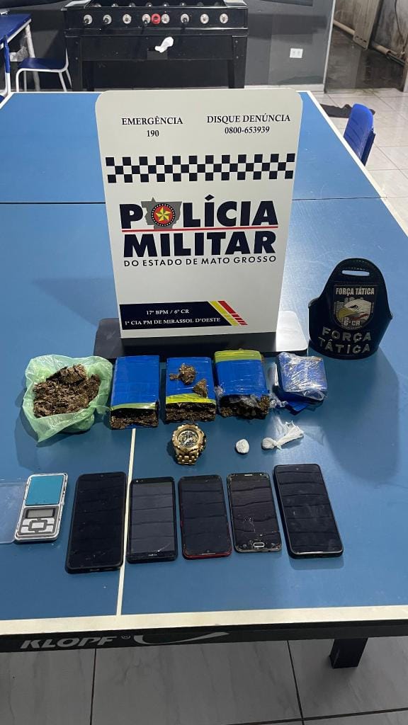 Força Tática apreende drogas e prende dois homens por tráfico