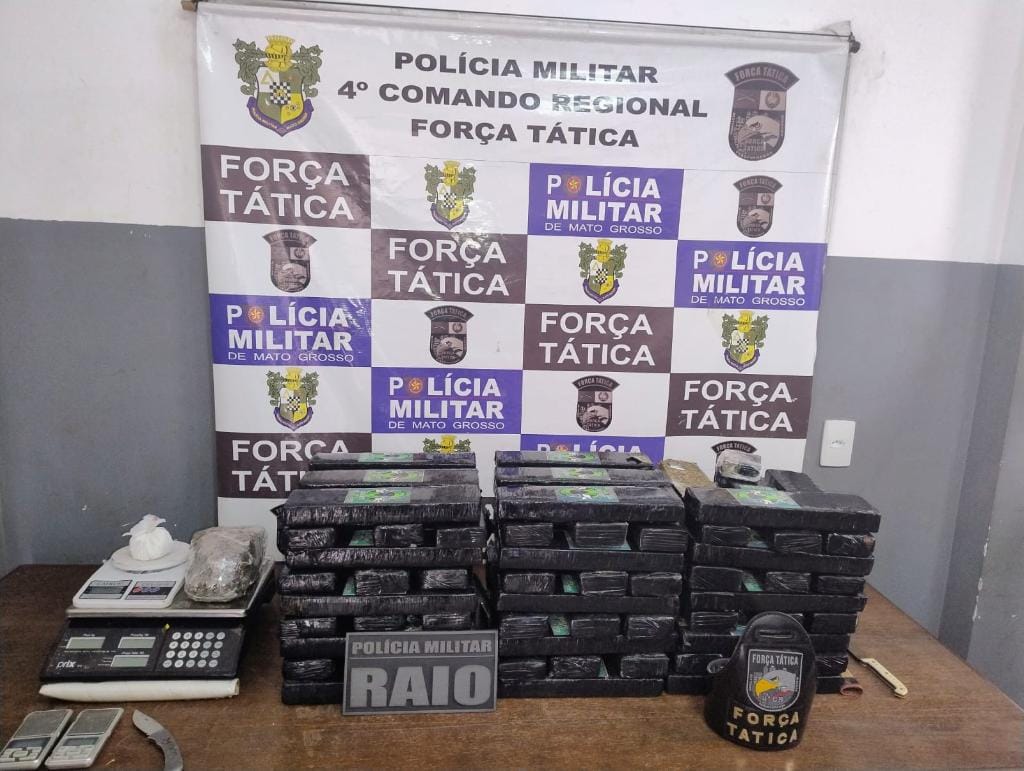 PM prende homem com 77 quilos de maconha em Rondonópolis