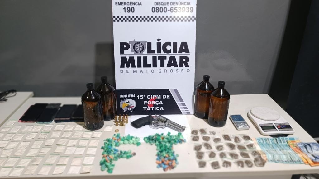 Força Tática prende três faccionados com drogas e arma de fogo em Várzea Grande