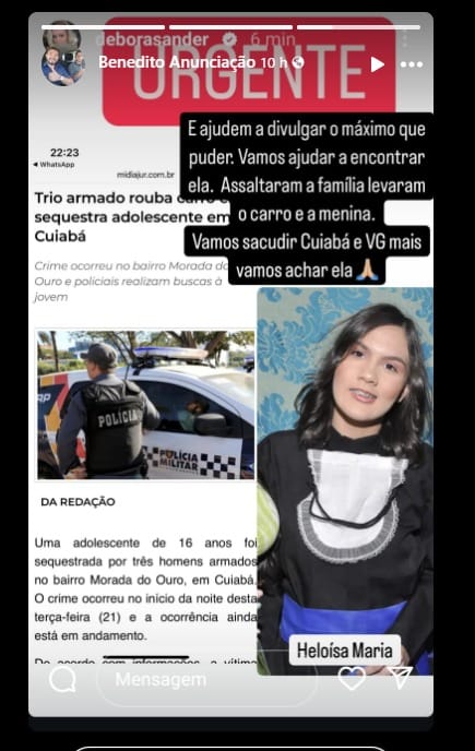 Ex-servidor acusado pela morte da enteada pediu ajuda nas redes sociais para encontrá-la