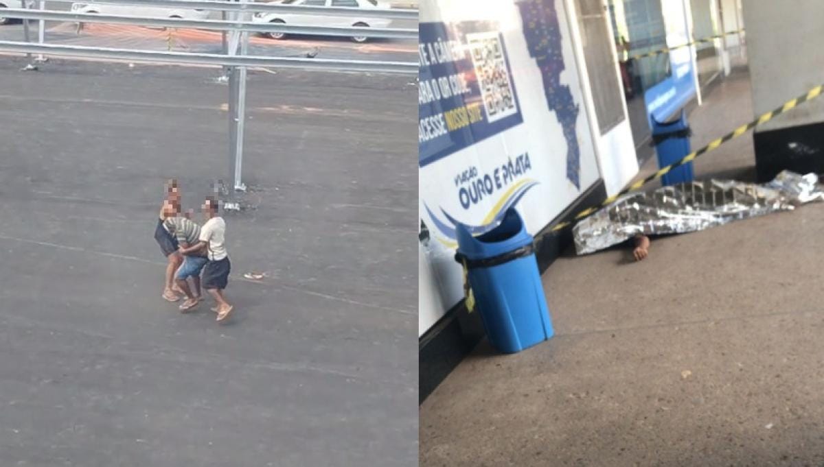 Dupla que agrediu homem que morreu no Terminal Rodoviário de Cuiabá é presa; vídeo
