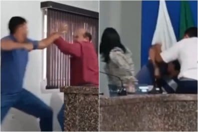 Vereadores trocam socos e xingamentos durante sessão em MT; vídeo repercute