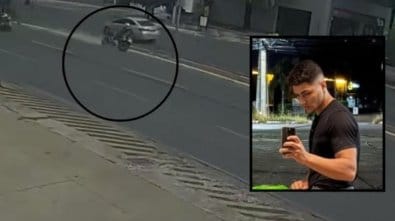 Vídeo mostra momento em que carro atinge e mata jovem em motocicleta na Miguel Sutil