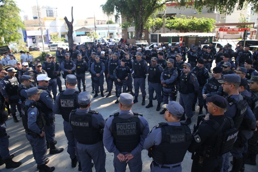 PM reforça policiamento com mais de 300 militares na região central de Cuiabá e VG