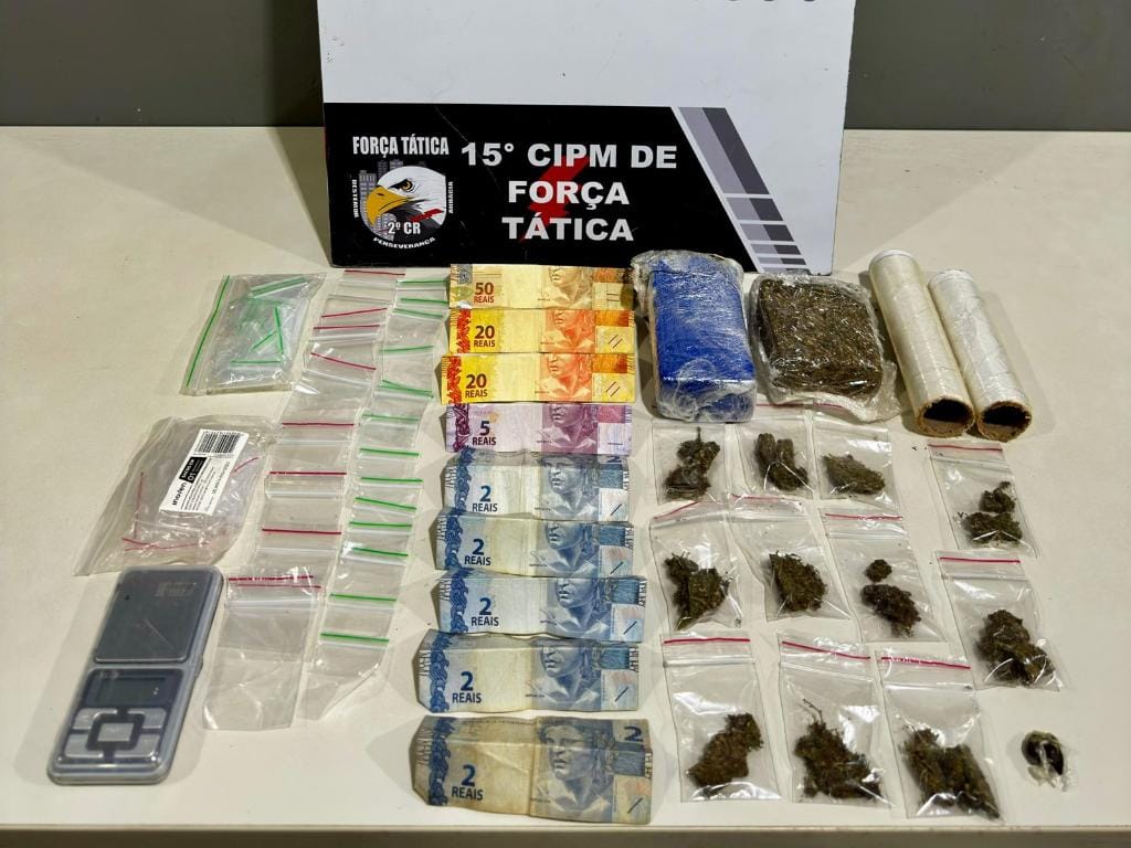 PM prende dois por tráfico de drogas e apreende porções de maconha em Várzea Grande