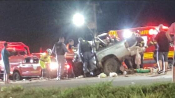 Acidente entre 4 veículos mata casal e deixa neta e outras pessoas feridas na BR-364