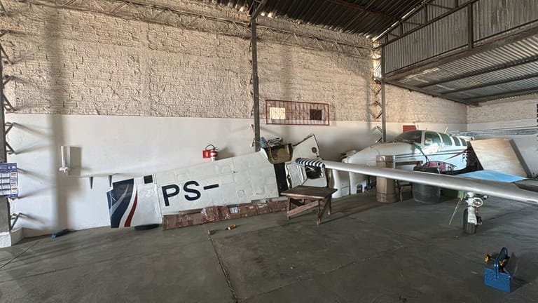 Avião usado para transporte de drogas é apreendido em operação da PF em MT