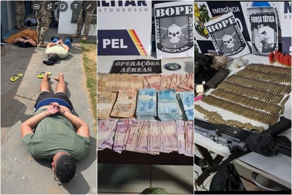 Polícia captura bando armado que assaltou Sicredi de Brasnorte; veja fotos e vídeos
