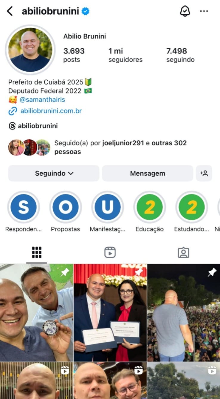 Após polêmica com uso de “todes”, prefeito bate 1 milhão de seguidores no Instagram
