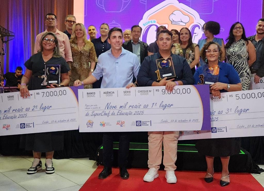 Merendeiro de Várzea Grande leva o 1º lugar no concurso “SuperChef da Educação 2025”