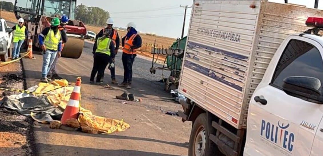Três trabalhadores morrem atropelados por rolo compressor em obras de duplicação da BR-163