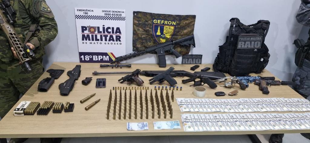 Operação apreende arsenal e drogas e causam prejuízo de R$ 8,4 mi às facções criminosas