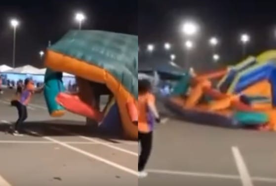 Menina de 4 anos que foi arremessada de brinquedo  sofre fratura no crânio; vídeo