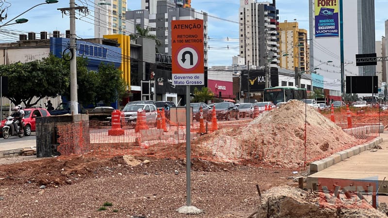 Obra do BRT na avenida da Prainha em Cuiabá será com bloqueios de meia pista