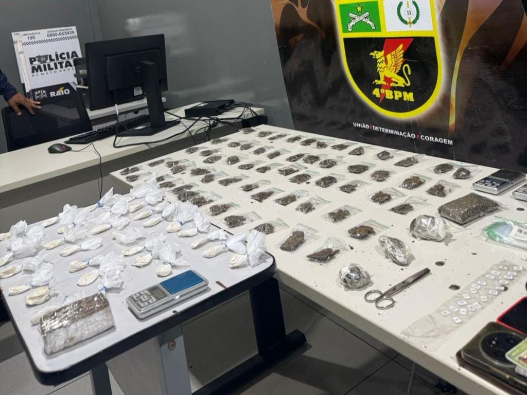 PM desarticula quadrilha e prende cinco pessoas por tráfico de drogas em Cuiabá e VG