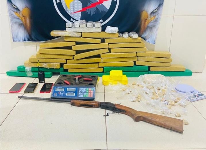 Força Tática apreende 36 quilos de entorpecentes e prende faccionados em zona rural