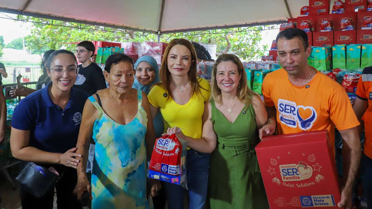 Várzea Grande participa de entregas das cestas de Natal do programa Ser Família
