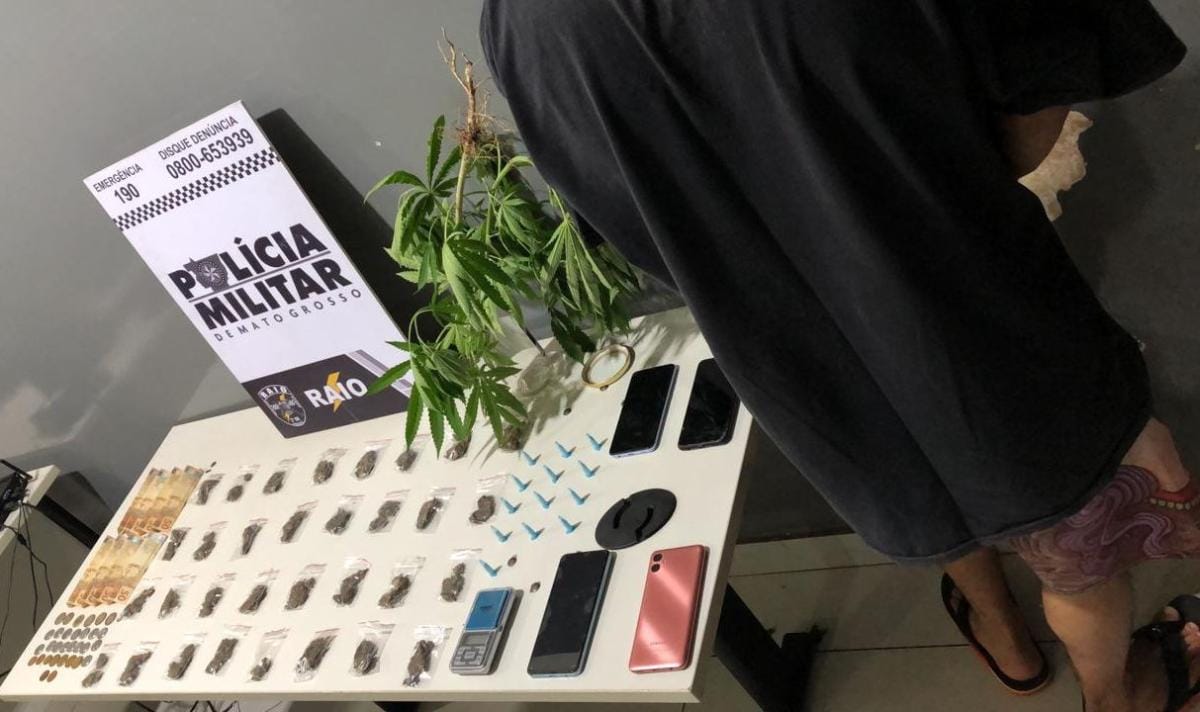 Jovem que fazia 'delivery' de maconha e cocaína é preso pela Polícia Militar em bairro de VG