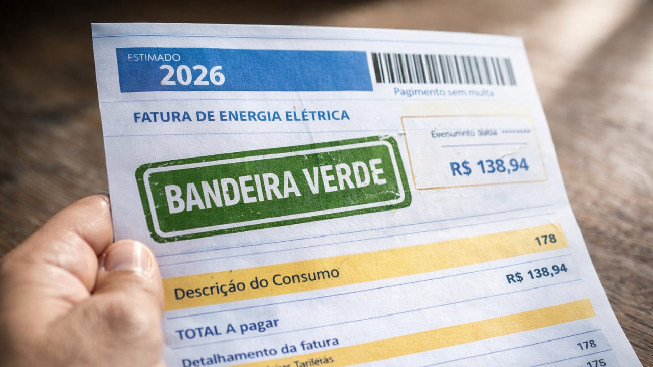 Fevereiro seguirá com bandeira tarifária verde na conta de energia elétrica