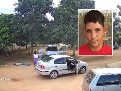 Vídeo mostra momento em que vigia é surpreendido e assassinado a tiros por rival