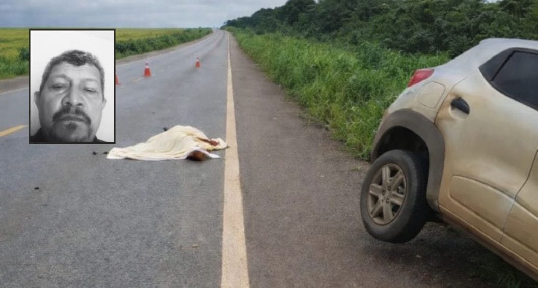 Motociclista de 66 anos morre após colisão com carro na rodovia MT-140