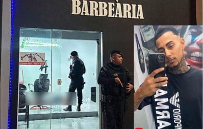 Homem invade barbearia, ameaça proprietário e mata cliente com vários tiros de pistola