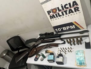 Patrulha Rural prende homem com três armas de fogo sem registro em Cuiabá