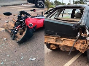 Motociclista morre após colidir com traseira de carro em avenida neste sábado