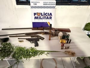 Irmãos são presos com armas de fogo e pés de maconha em Alto Paraguai