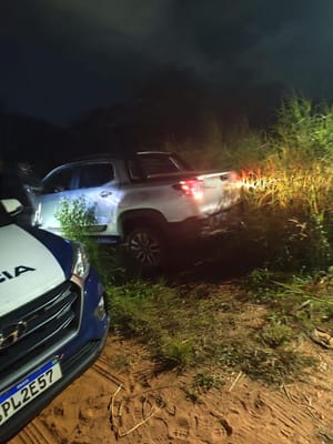 Bandidos invadem chácara, fazem família refém e levam caminhonete, celular e TV