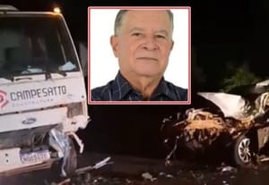 Suplente de vereador morre em colisão entre carro e caminhão em rodovia estadual