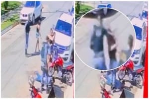 Confusão em bar tem tiros e policial militar agredindo mulher com tapa no rosto