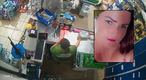 Câmera flagra criminoso comprando faca usada para matar amante grávida; assista