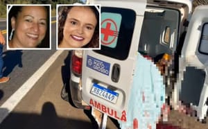 Duas enfermeiras morrem em acidente entre ambulância e caminhão na BR-364