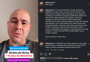 “O orçamento do município não comporta”, diz Abilio ao justificar corte no terço de férias