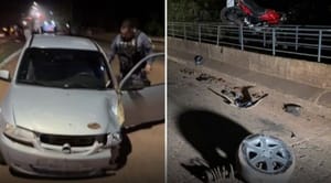 Motociclista morre ao ser atingido por carro e motorista é preso após fugir do local