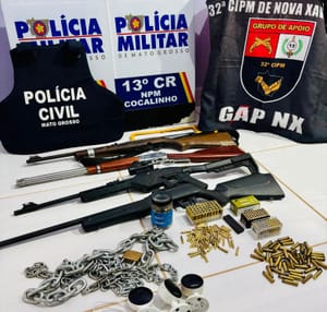 Grileiros são presos com arsenal após se passarem por policiais e invadirem fazenda em MT