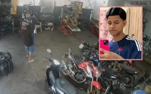 Câmera flagra execução de adolescente de 14 anos dentro de oficina em MT
