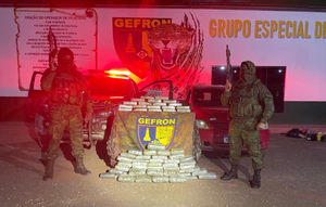 Gefron apreende 68 tabletes de drogas e causa prejuízo de R$ 460 mil as facções criminosas