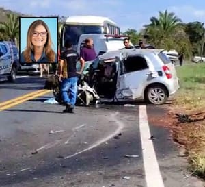 Colisão entre carro e picape mata motorista e fere prefeita de Barão de Melgaço; vídeo