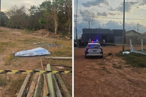Padrasto e enteado são mortos enquanto pintavam muro de campo de futebol em Cuiabá