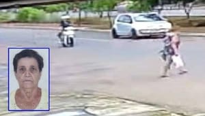 Idosa de 80 anos morre atropelada por motocicleta ao tentar atravessar avenida; vídeo