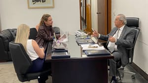 Jayme Campos recebe prefeita e discutem mais verbas para saúde pública em Várzea Grande