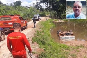 Policial militar aposentado morre após veículo capotar e cair em rio no interior
