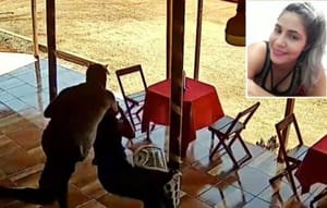 Vídeo mostra covarde agredindo ex-namorada um mês antes de matá-la a tiros
