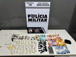 Casal é preso com porções de maconha e pasta base de cocaína em Várzea Grande