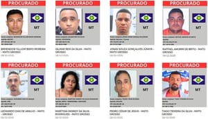 Assassino de PM e mais sete integram lista nacional de criminosos foragidos de MT