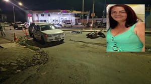 Mulher de 58 anos morre em acidente com três veículos em avenida de Várzea Grande